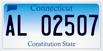 CT license plate AL02507
