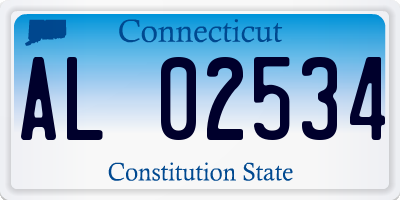 CT license plate AL02534