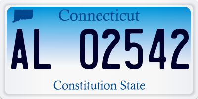 CT license plate AL02542
