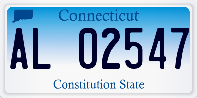 CT license plate AL02547