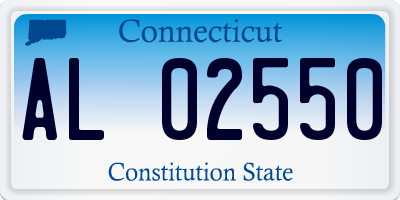 CT license plate AL02550