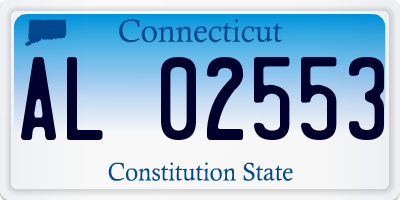 CT license plate AL02553