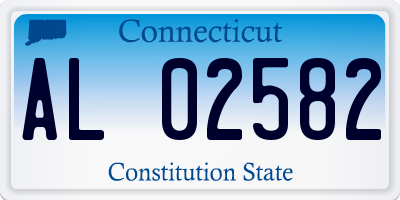 CT license plate AL02582