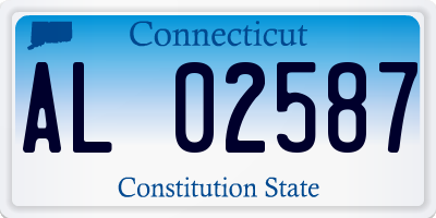 CT license plate AL02587