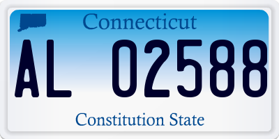 CT license plate AL02588