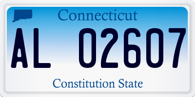 CT license plate AL02607