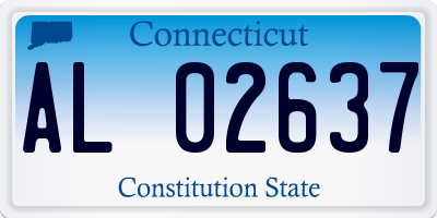 CT license plate AL02637