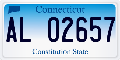 CT license plate AL02657