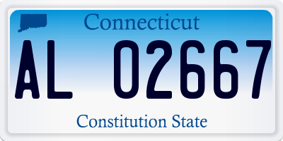 CT license plate AL02667