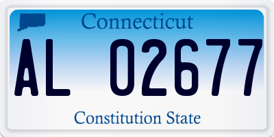 CT license plate AL02677