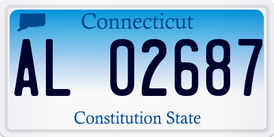 CT license plate AL02687