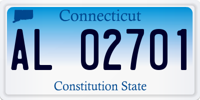CT license plate AL02701