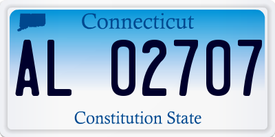 CT license plate AL02707