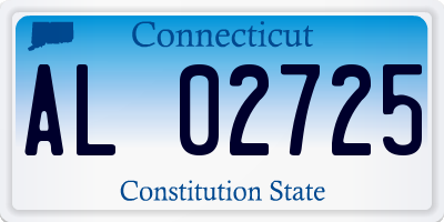 CT license plate AL02725