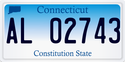 CT license plate AL02743