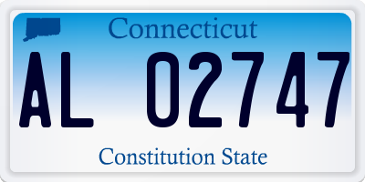 CT license plate AL02747