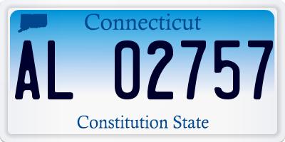 CT license plate AL02757