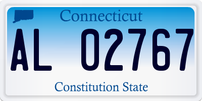 CT license plate AL02767