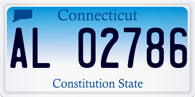 CT license plate AL02786