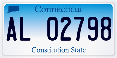 CT license plate AL02798