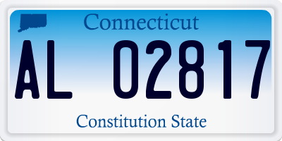 CT license plate AL02817