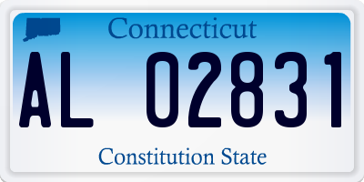 CT license plate AL02831