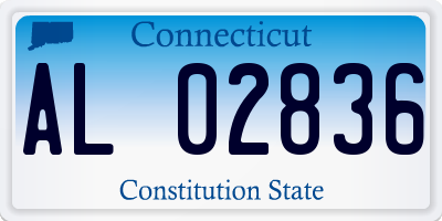 CT license plate AL02836