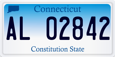 CT license plate AL02842