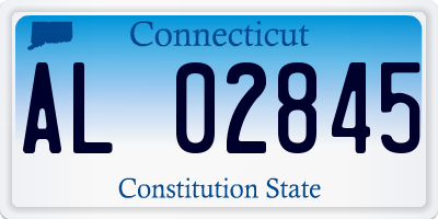 CT license plate AL02845