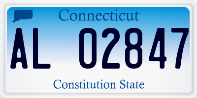 CT license plate AL02847