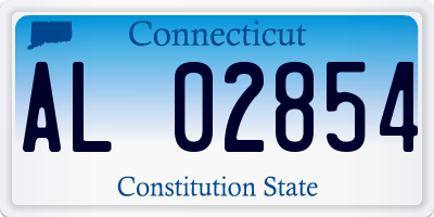 CT license plate AL02854