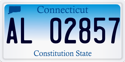 CT license plate AL02857