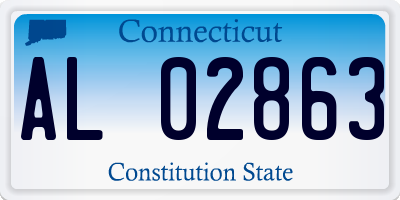CT license plate AL02863