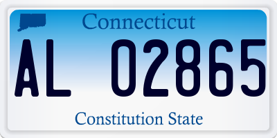 CT license plate AL02865