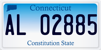 CT license plate AL02885