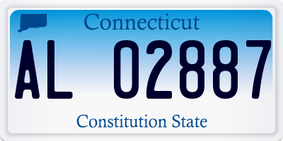 CT license plate AL02887
