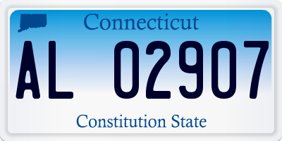 CT license plate AL02907