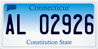 CT license plate AL02926