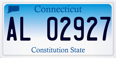 CT license plate AL02927