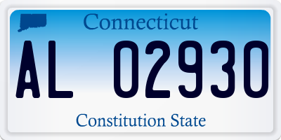 CT license plate AL02930