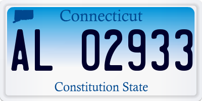 CT license plate AL02933