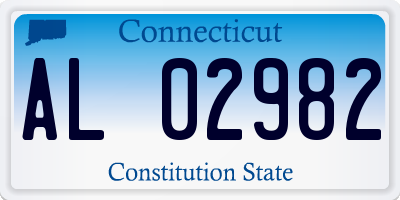 CT license plate AL02982