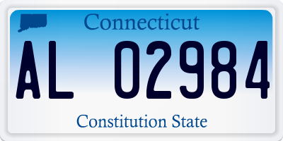 CT license plate AL02984