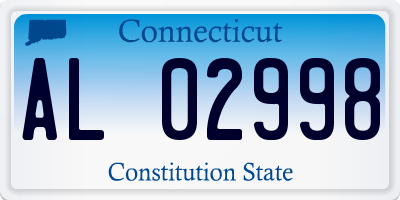 CT license plate AL02998