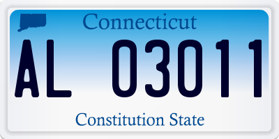 CT license plate AL03011
