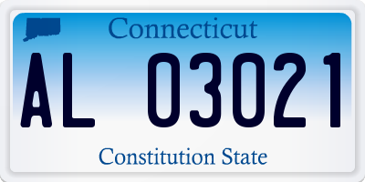 CT license plate AL03021