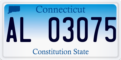 CT license plate AL03075