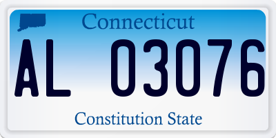 CT license plate AL03076