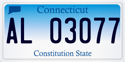 CT license plate AL03077