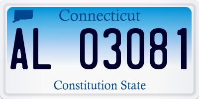 CT license plate AL03081
